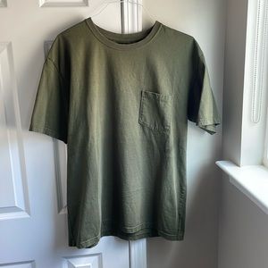 Orslow tshirt Army Green Japan Size 5 (or USA XL) Thick Pocket Tee